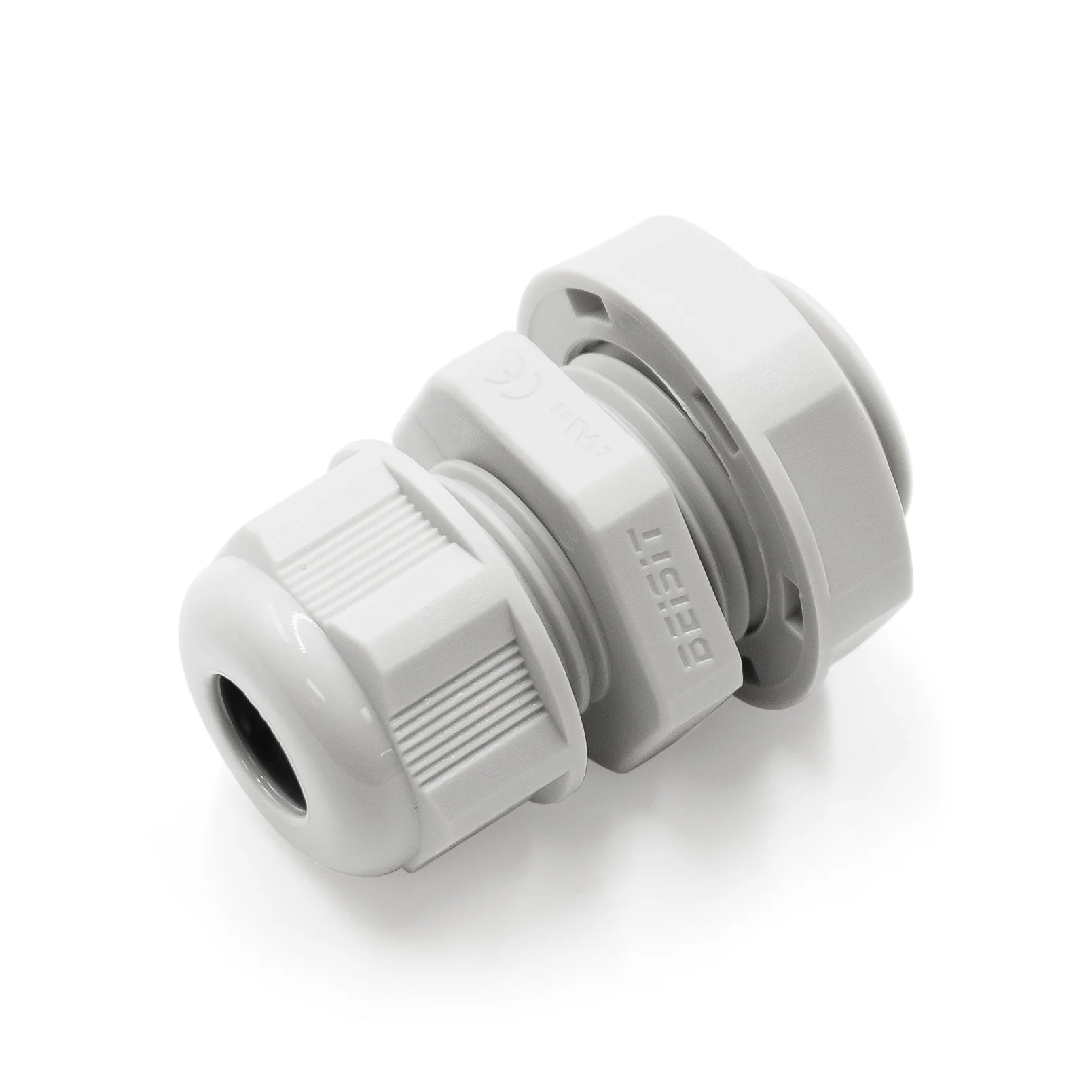 N3808GY - 3/8" NPT Thread Nylon Cable Gland, Gray, Range: 3/16" to 5/16", UL Listed, IP68, IP69K - 1 Piece - Image 2