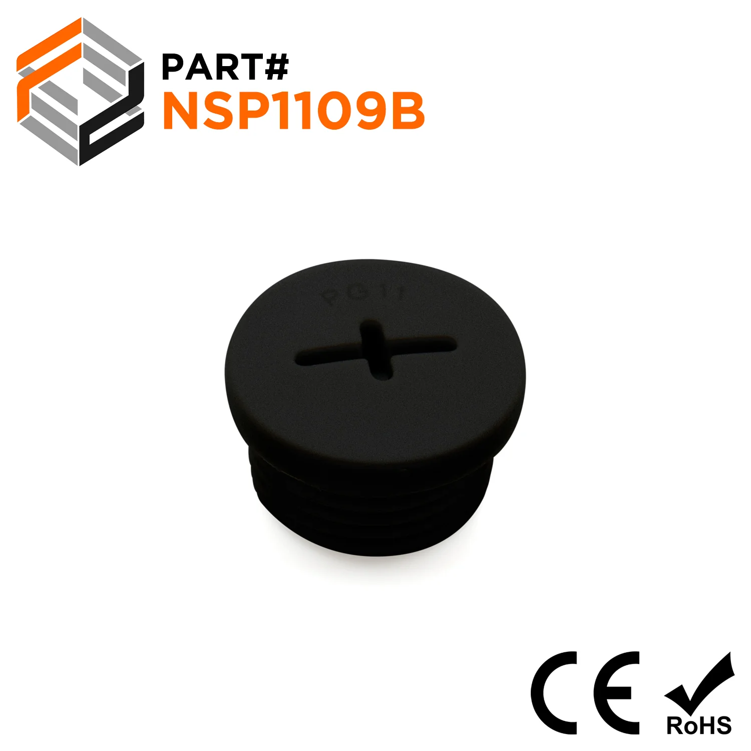 NSP1109B - PG11 Nylon Screw Plug - Black
