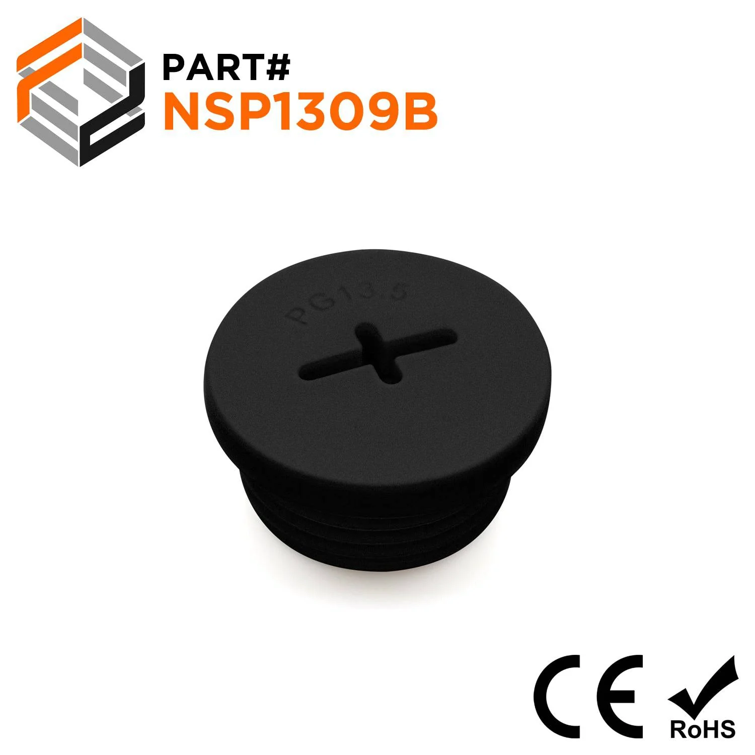 NSP1309B - PG13 Nylon Screw Plug - Black