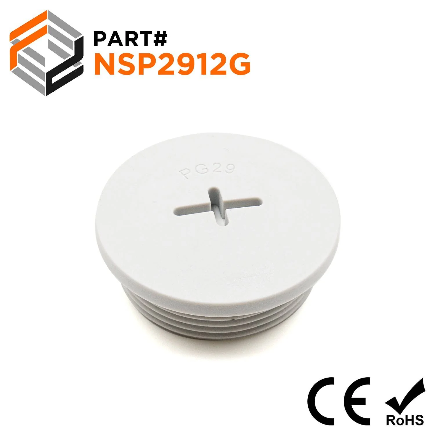 NSP2912G - PG29 Nylon Screw Plug - Gray