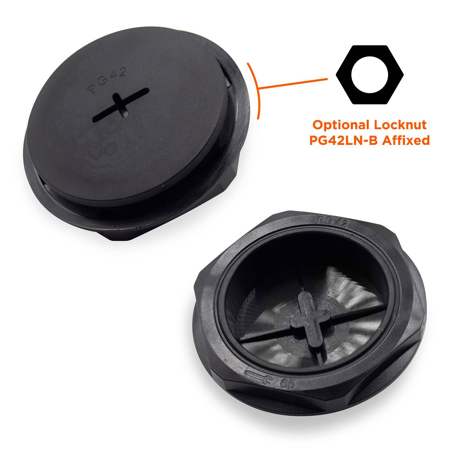 NSP4214B - PG42 Nylon Screw Plug - Black - Image 2