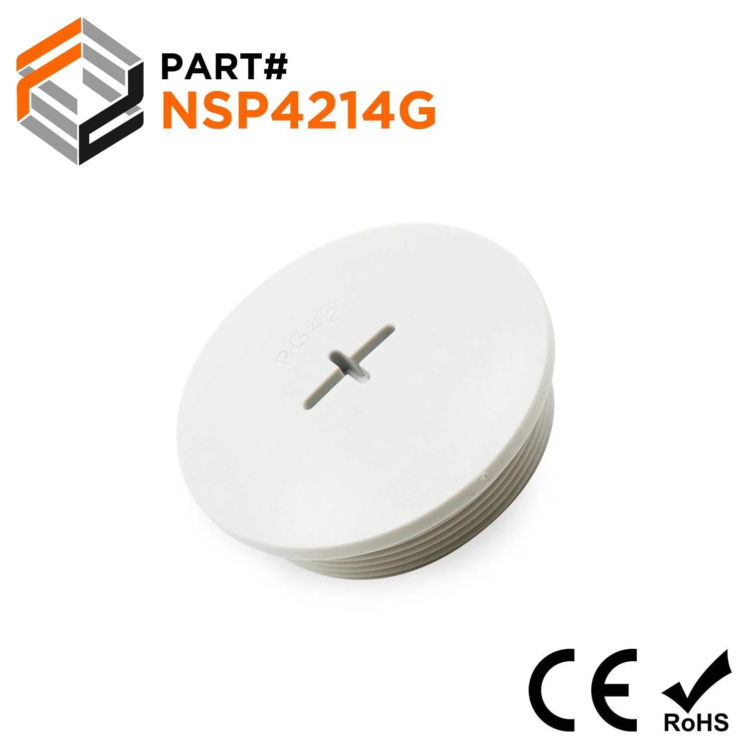 NSP4214G - PG42 Nylon Screw Plug - Gray