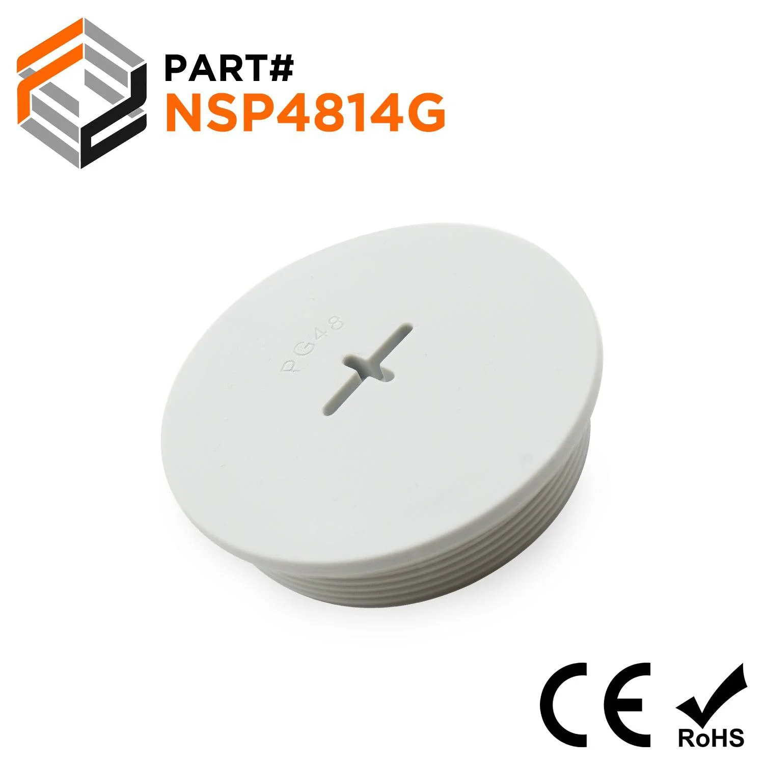 NSP4814G - PG48 Nylon Screw Plug - Gray