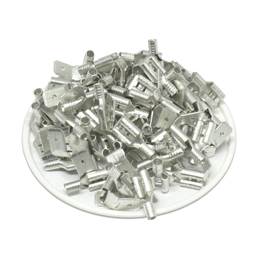 PBDN2-250 - 16-14AWG - .250 Uninsulated Piggyback Terminal - .8x6.3mm tab