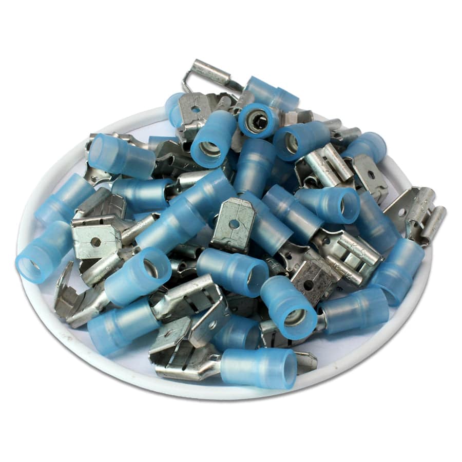 PBDNYD2-250 - Nylon Insulated Piggyback Terminals 16-14 AWG - Double Crimp