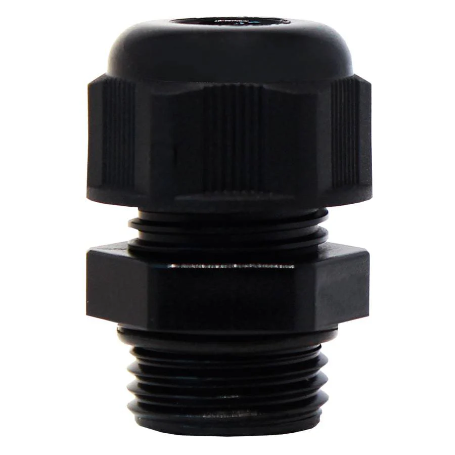 P0908B - PG9 Thread Nylon Cable Gland, Black, Range: 3/16" to 5/16", UL Listed, IP68, IP69K - 1 Piece