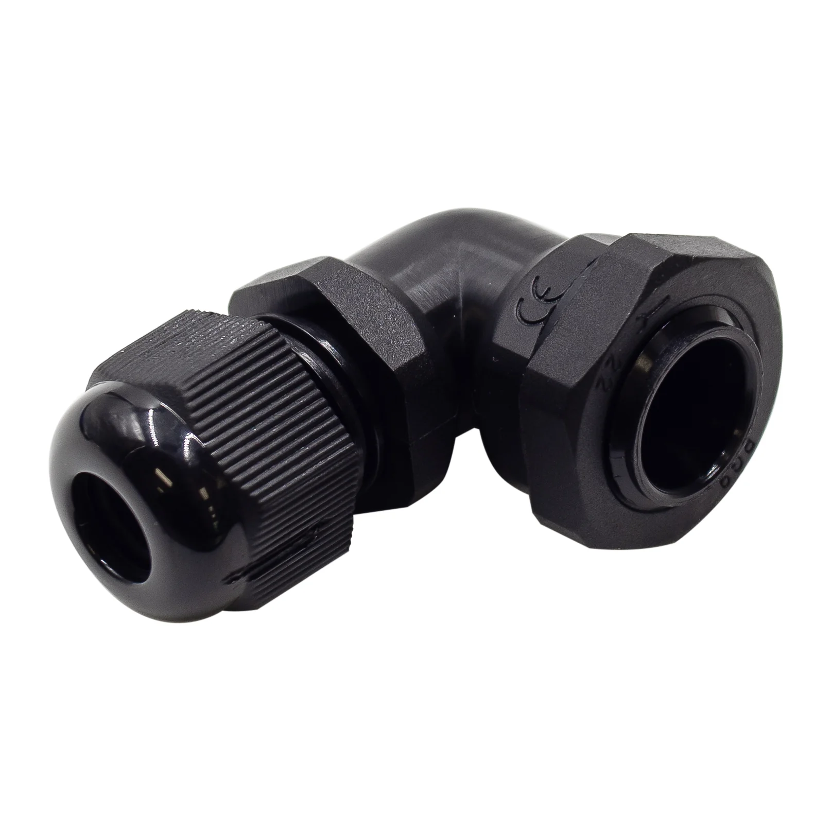 PG9 Right Angle Cable Gland - 4-8mm - Black - PG0908RA - Image 2