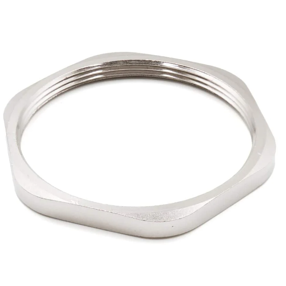 PG48 Lock Nut for Cable Glands, Nickel Plated Brass - 1 Piece - PGC48MLN