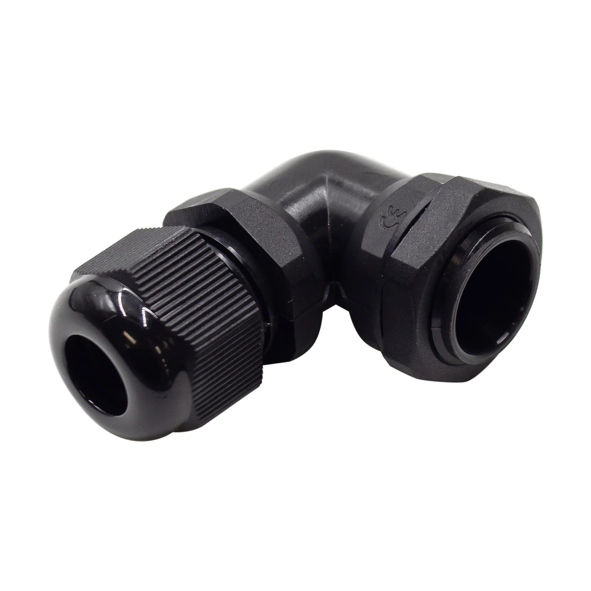 PG11 Right Angle Cable Gland - 5-10mm - Black - PG1110RA - Image 2