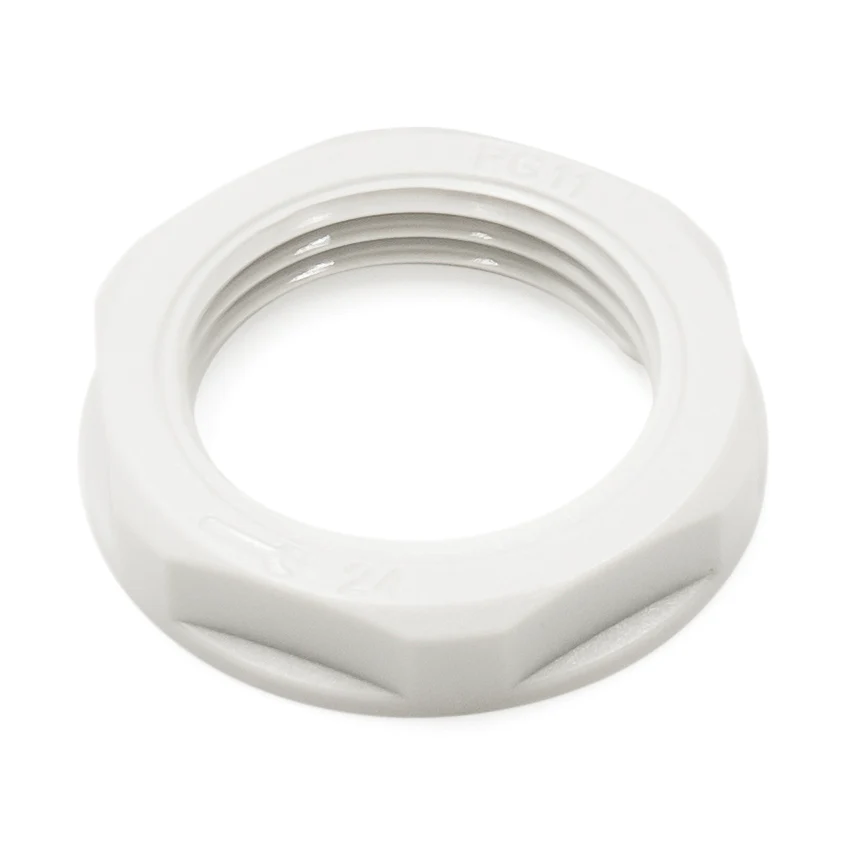 PG11 Thread Nylon Lock Nut for PG Cable Glands, Gray, UL Approved, 1 Piece - PG11GY-LN - Image 2