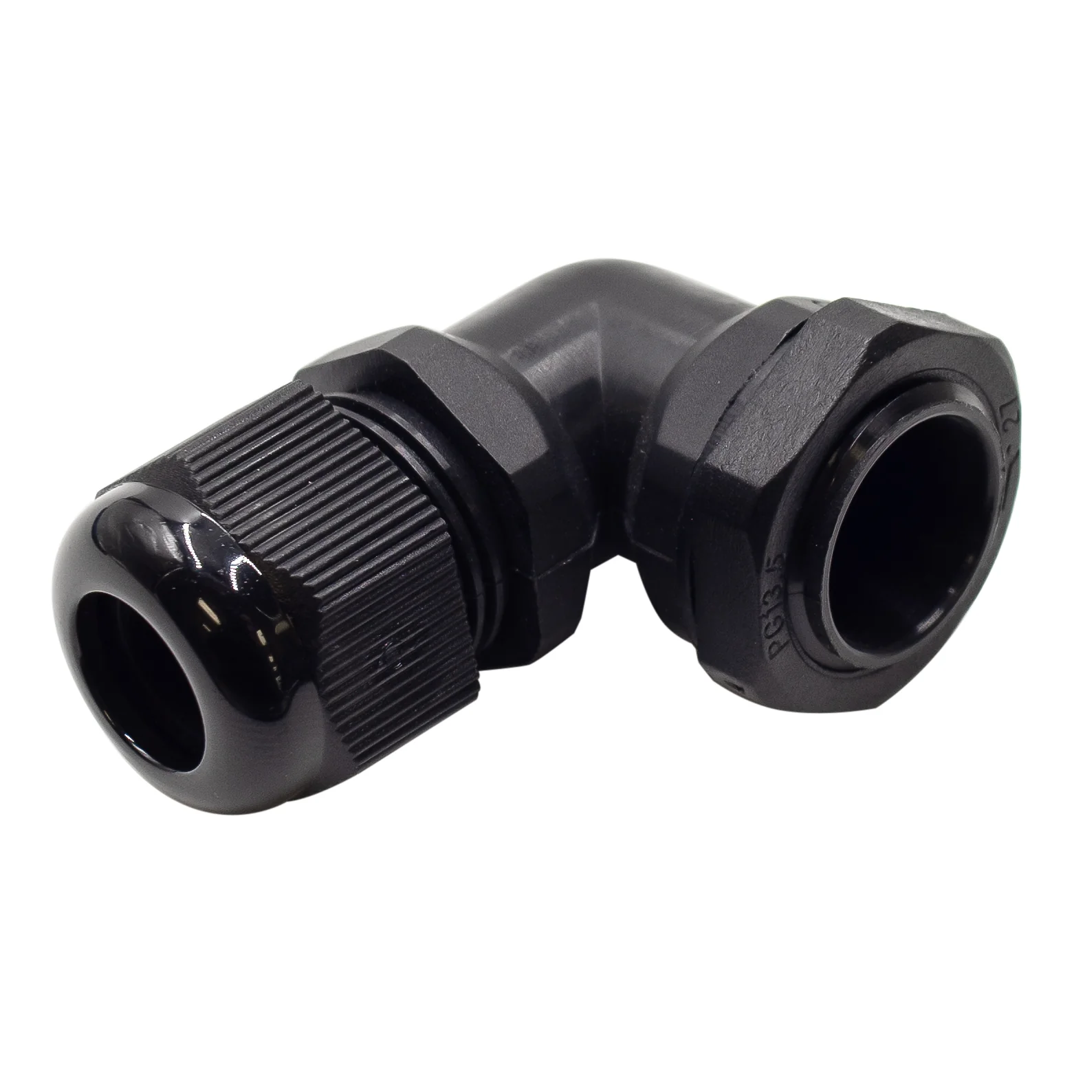 PG13.5 Right Angle Cable Gland - 6-12mm - Black - PG13512RA - Image 2