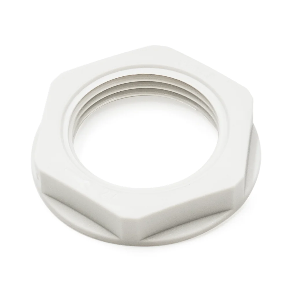 PG13 Thread Nylon Lock Nut for PG Cable Glands, Gray, UL Approved, 1 Piece - PG13GY-LN - Image 2