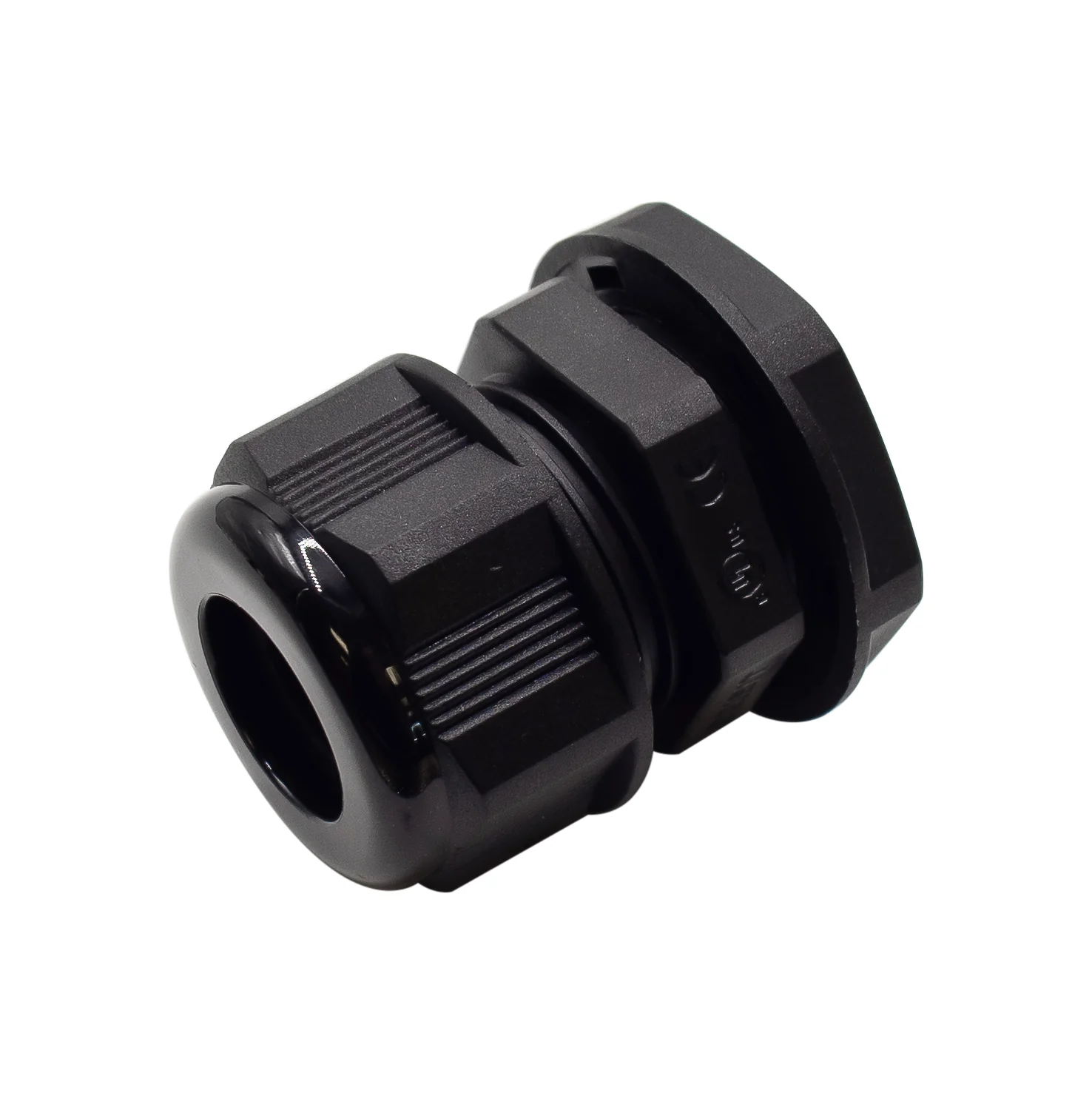 P1612B - PG16 Thread Nylon Cable Gland, Black, Range: 1/4" to 1/2", UL Listed, IP68, IP69K - 1 Piece - Image 2