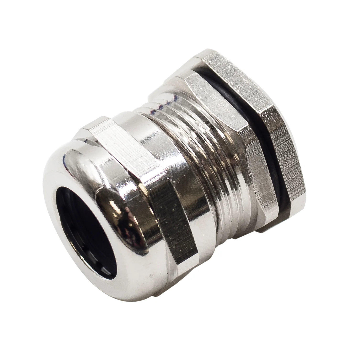 P1614BR - PG16 Thread Plated Brass Cable Gland, Range: 3/8" to 9/16", UL Listed, IP68, IP69K - 1 Piece - Image 2
