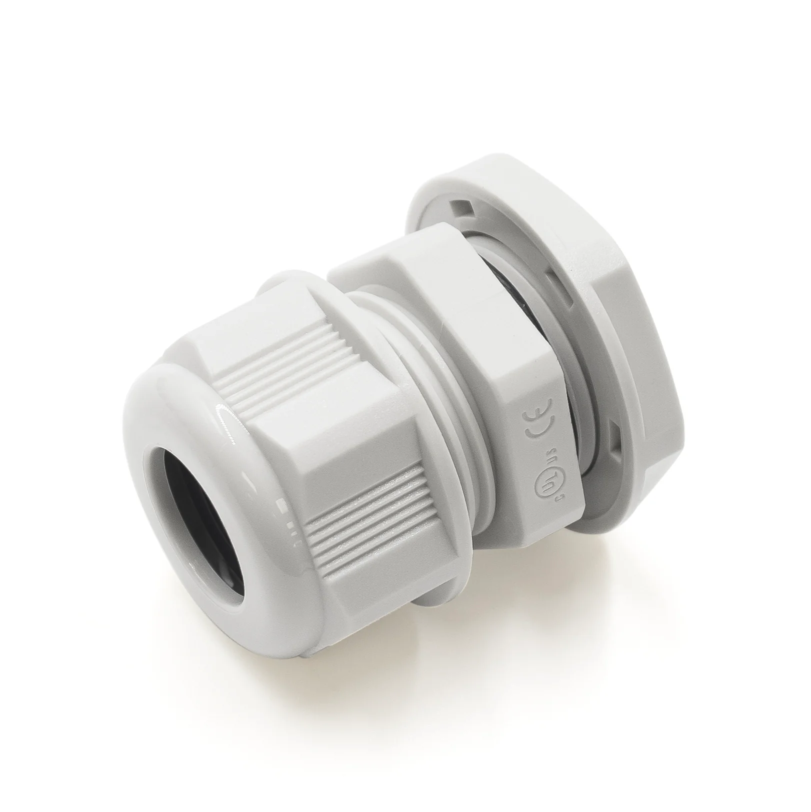 P1612GY - PG16 Thread Nylon Cable Gland, Gray, Range: 1/4" to 1/2", UL Listed, IP68, IP69K - 1 Piece - Image 2