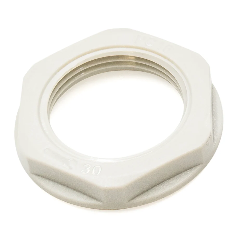 PG16 Thread Nylon Lock Nut for PG Cable Glands, Beige, UL Approved, 1 Piece - PG16BG-LN - Image 2
