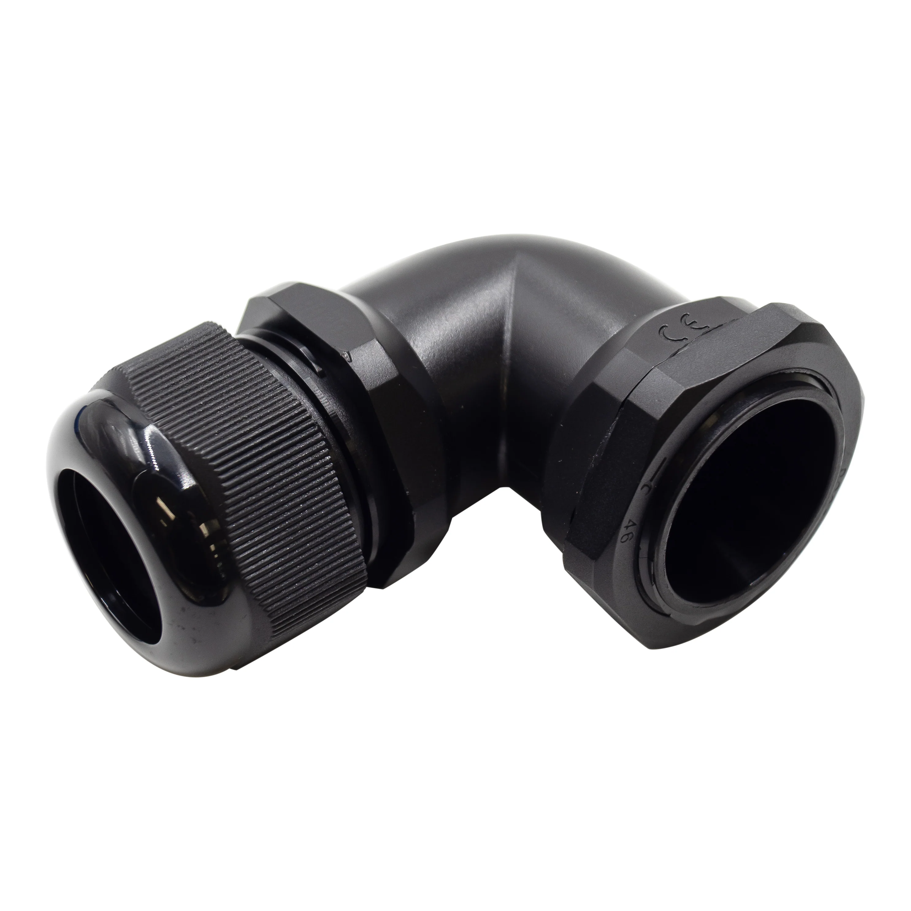 PG29  Right Angle Cable Gland - 18-25mm - Black - PG2925RA - Image 2
