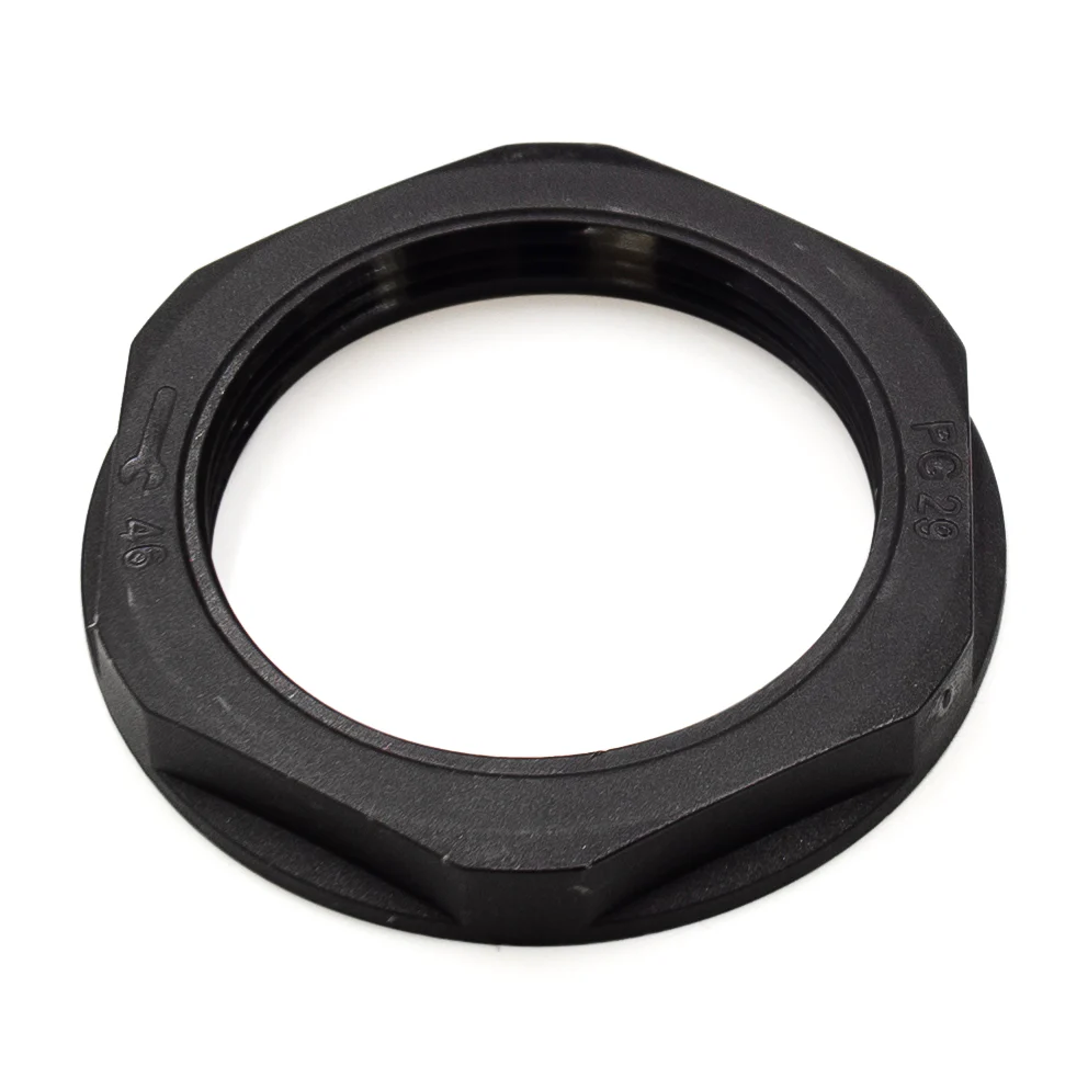 PG29 Thread Nylon Lock Nut for PG Cable Glands, Black, UL Approved, 1 Piece - PG29B-LN - Image 2