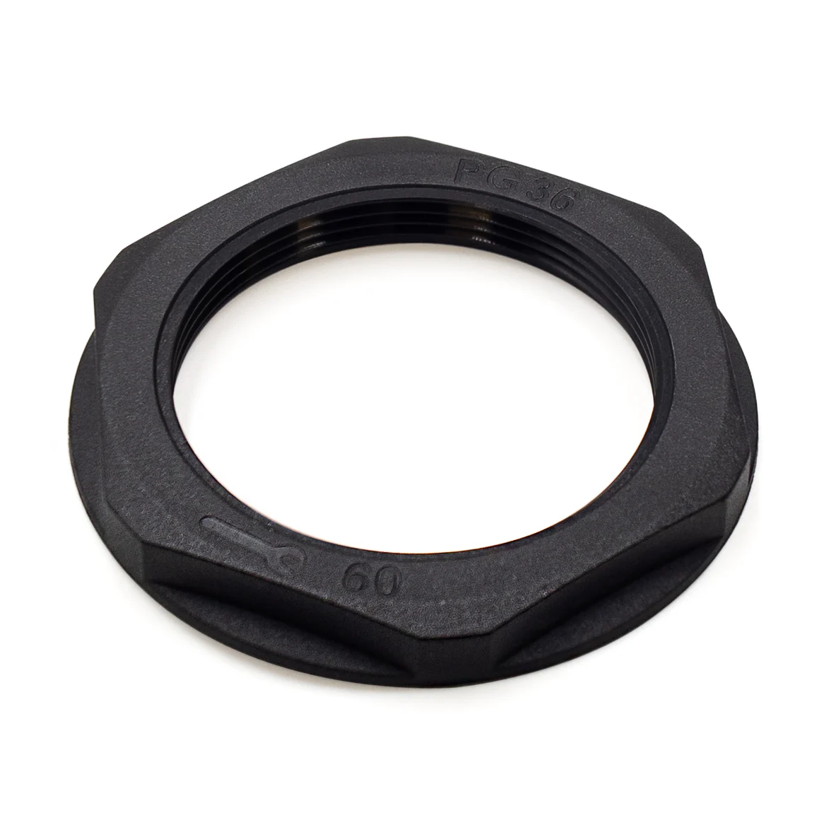 PG36 Thread Nylon Lock Nut for PG Cable Glands, Black, UL Approved, 1 Piece - PG36B-LN - Image 2