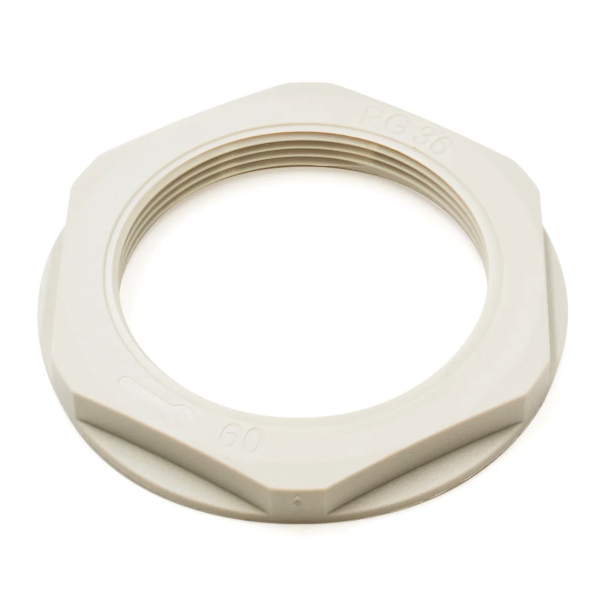 PG36 Thread Nylon Lock Nut for PG Cable Glands, Beige, UL Approved, 1 Piece - PG36BG-LN - Image 2