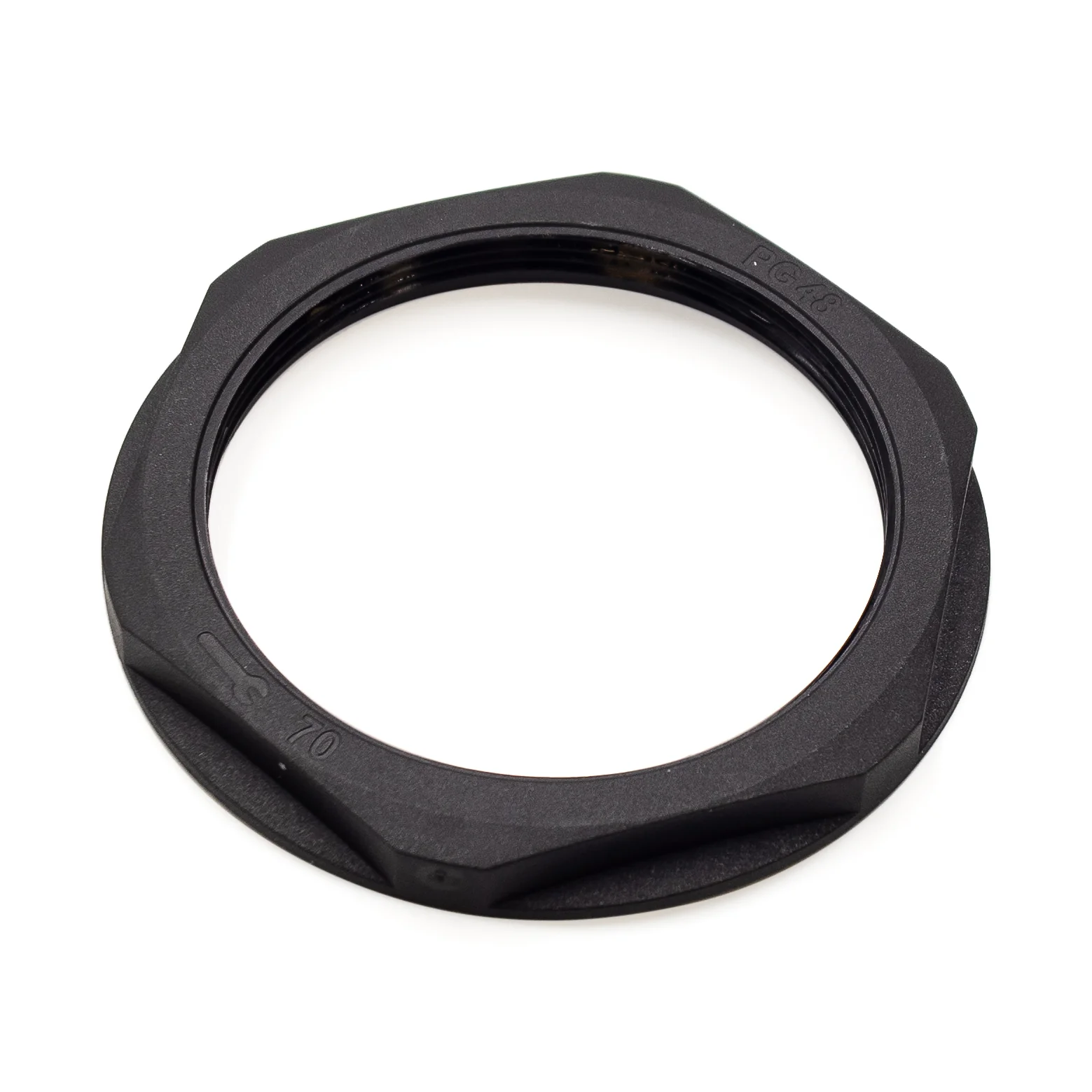 PG48 Thread Nylon Lock Nut for PG Cable Glands, Black, UL Approved, 1 Piece - PG48B-LN - Image 2