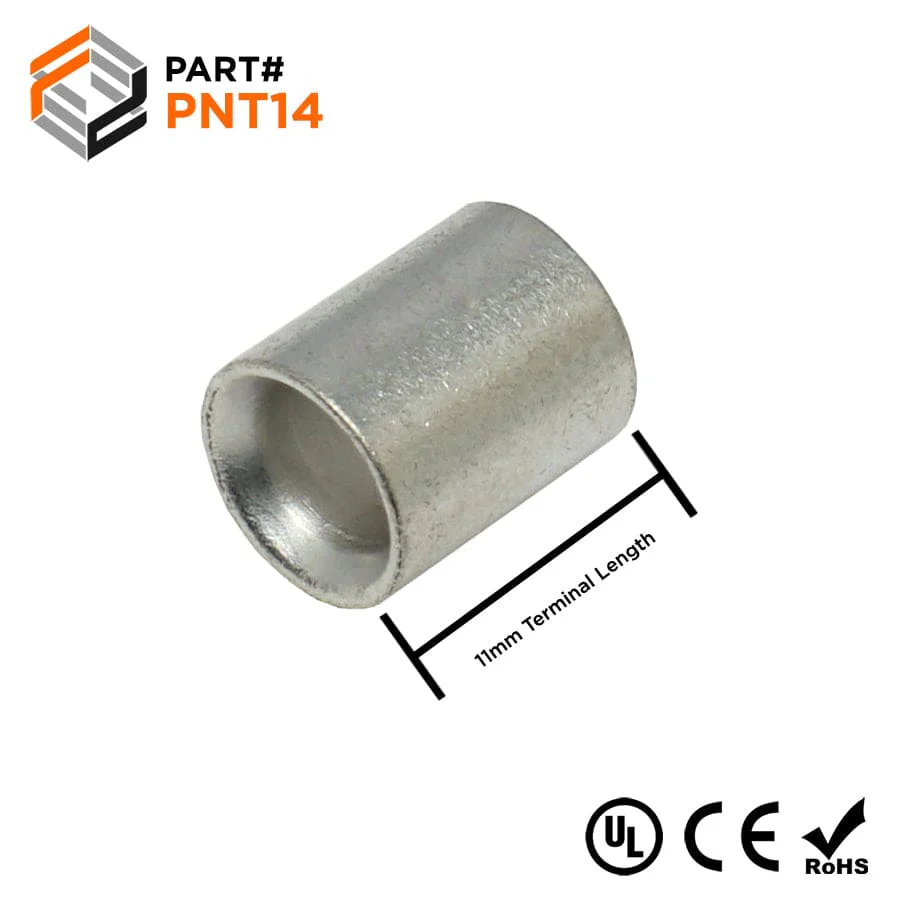 6 AWG Non Insulated Parallel Connectors, 7/16" Length, UL Approved, 50 Pieces - PNT14
