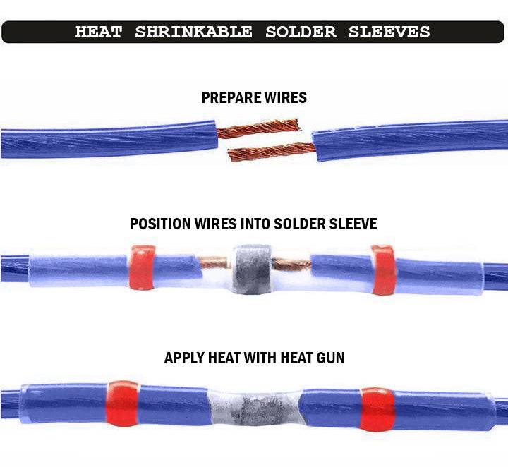 PSST101 - Heat shrink Solder Sleeve - 26-24 AWG - White - Image 3