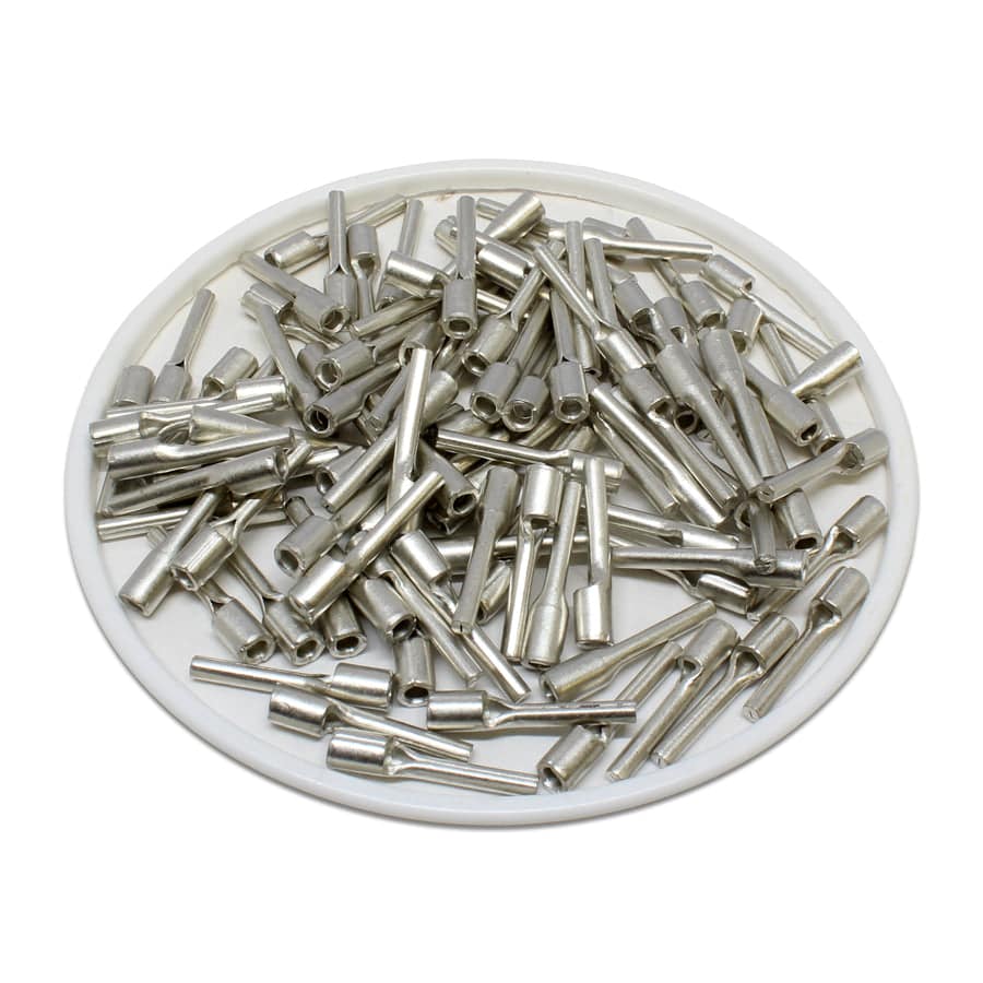 22-16 AWG Non Insulated Pin Terminals, 1/2" Pin, UL Approved, 100 Pieces - PTNB1-12