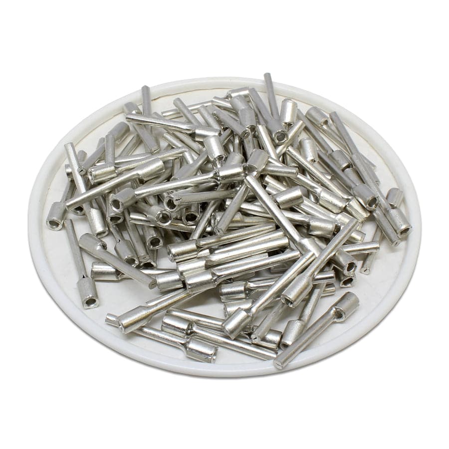 22-16 AWG Non Insulated Pin Terminals, 5/8" Pin, UL Approved, 100 Pieces - PTNB1-16