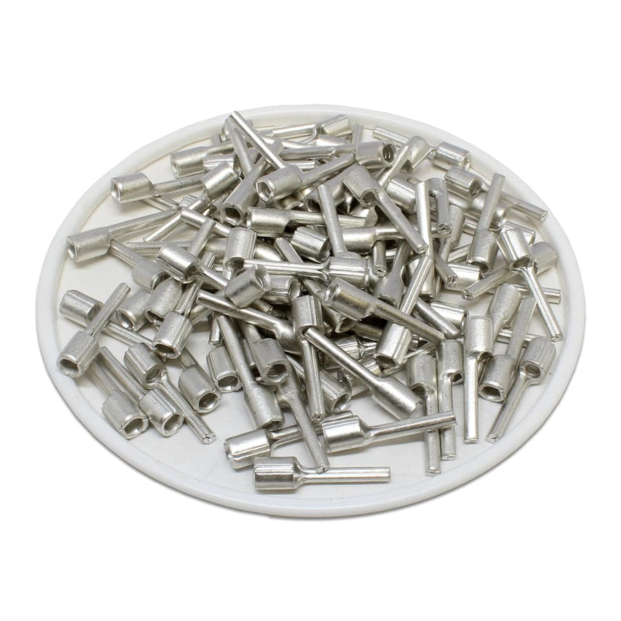 16-14 AWG Non Insulated Pin Terminals, 1/2" Pin, UL Approved, 100 Pieces - PTNB2-12