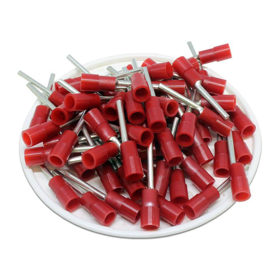 PTNYB1-16 - Nylon Insulated Pin Terminals - 22-16 AWG - Red
