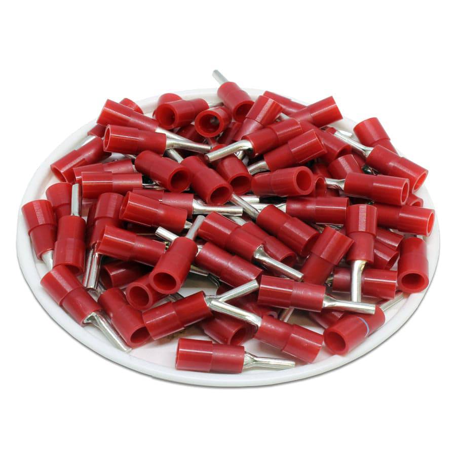 PTNYB1-9 - Nylon Insulated Pin Terminals - 22-16 AWG - Red