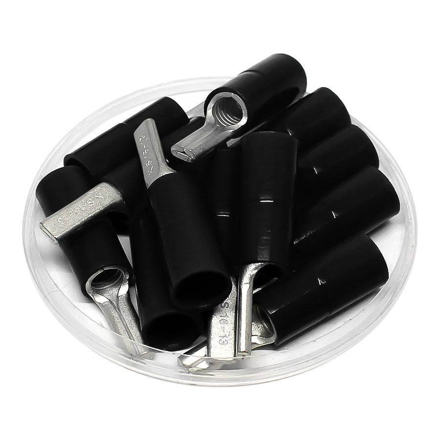 PTNYB16-13B - 6 AWG Nylon Insulated Pin Terminals, 13mm Pin, Black, 25 Pieces