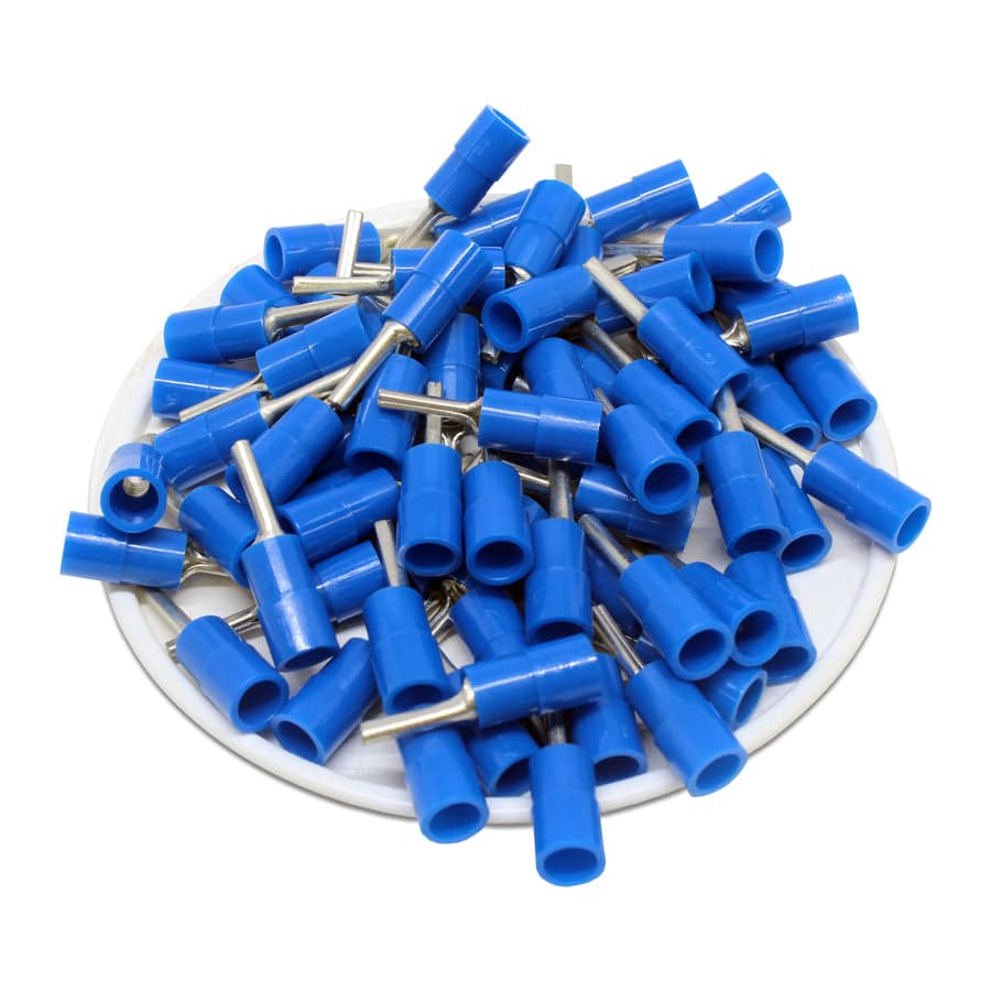 PTNYB2-10 - Nylon Insulated Pin Terminals - 16-14 AWG - Blue