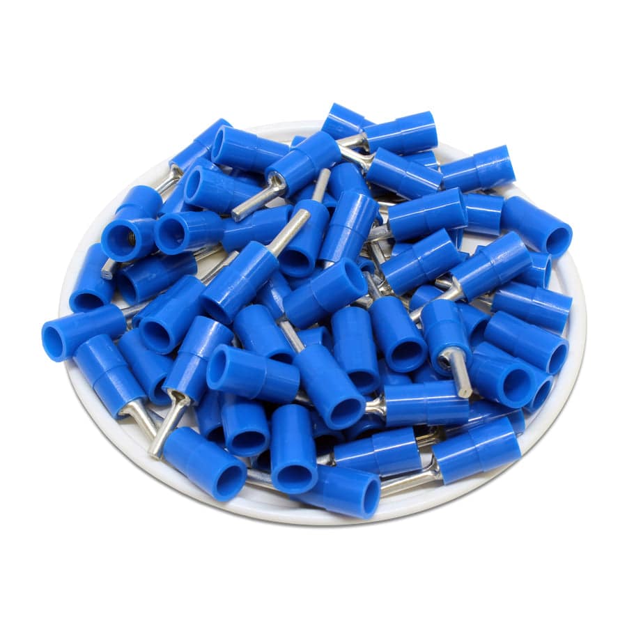 PTNYB2-9 - Nylon Insulated Pin Terminals - 16-14 AWG - Blue