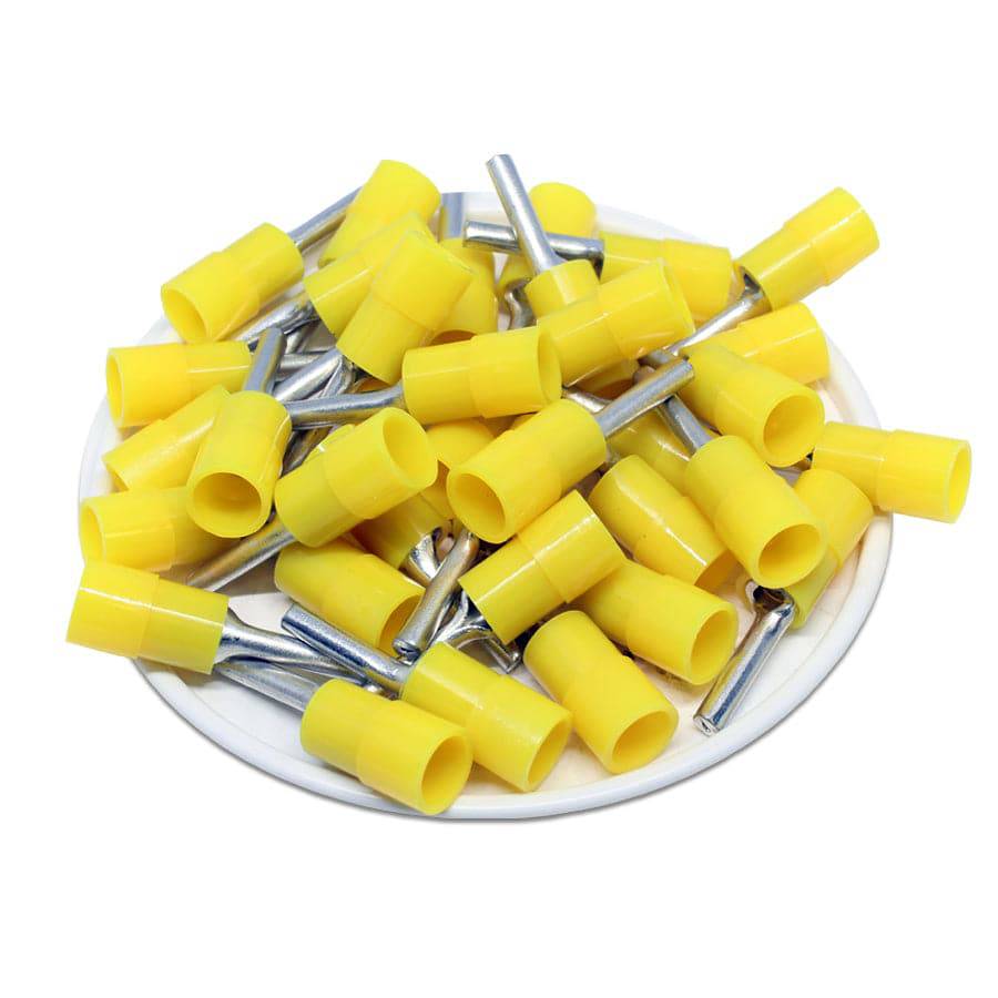 PTNYB5-13 - Nylon Insulated Pin Terminals - 12-10 AWG - Yellow