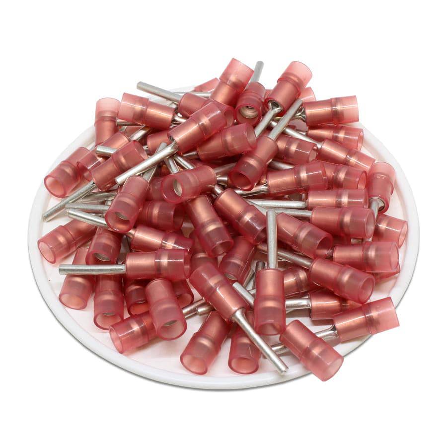 PTNYD1-14 - Nylon Insulated Pin Terminals - 22-16 AWG - Double Crimp
