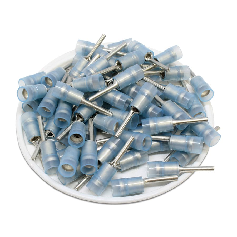 PTNYD2-13 - Nylon Insulated Pin Terminals - 16-14 AWG - Double Crimp