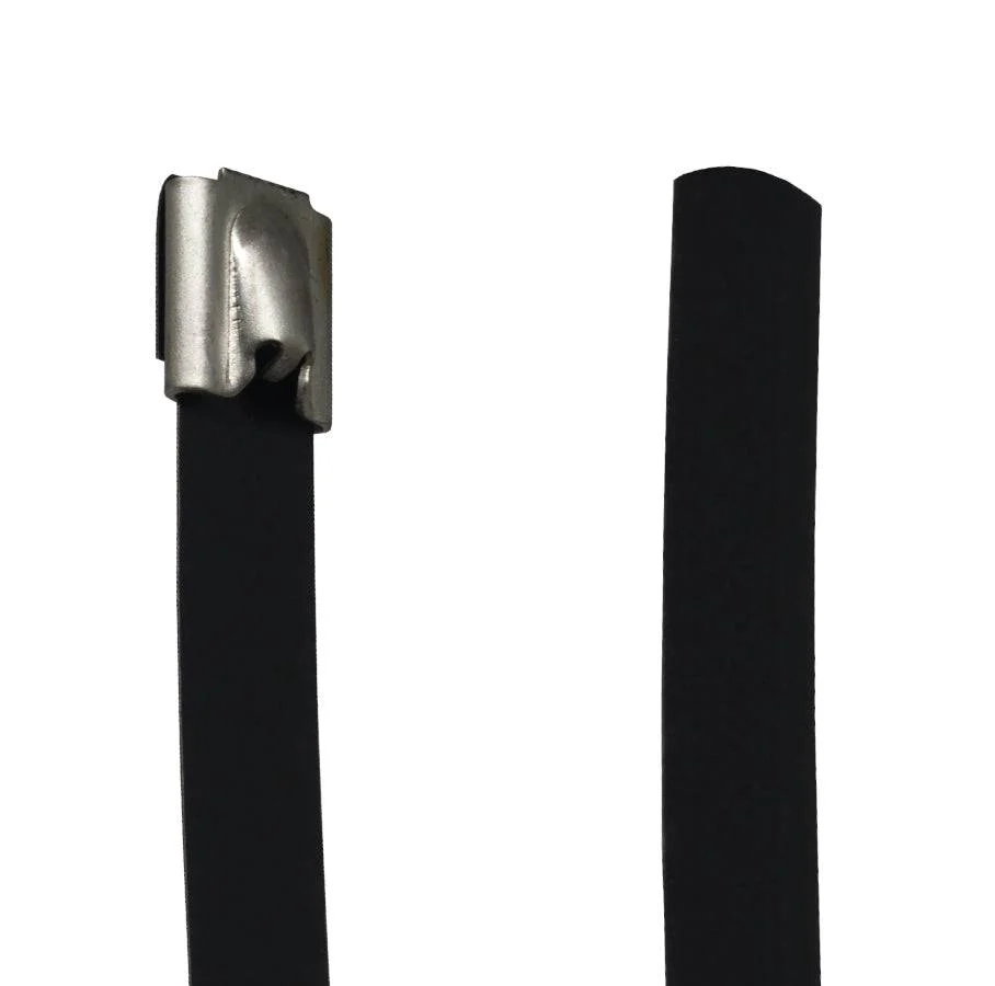 PVC304-12250 - 10" Standard PVC Coated Stainless Steel Cable Ties, 200lb Tensile Strength, 304 Grade, 50-Pack