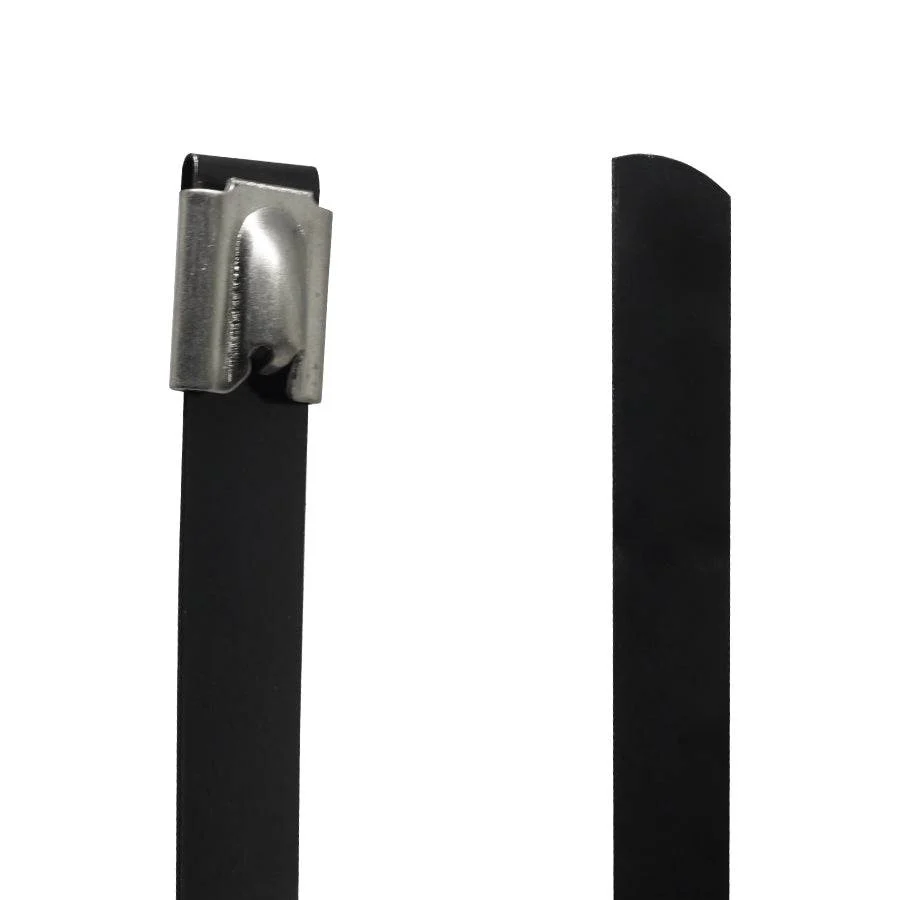 PVC304-12300 - 12" Standard PVC Coated Stainless Steel Cable Ties, 200lb Tensile Strength, 304 Grade, 50-Pack