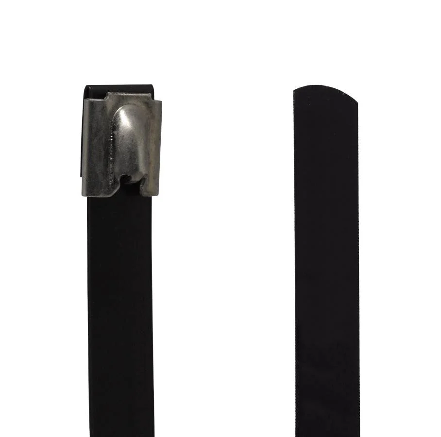 PVC304-12350 - 14" Standard PVC Coated Stainless Steel Cable Ties, 200lb Tensile Strength, 304 Grade, 50-Pack
