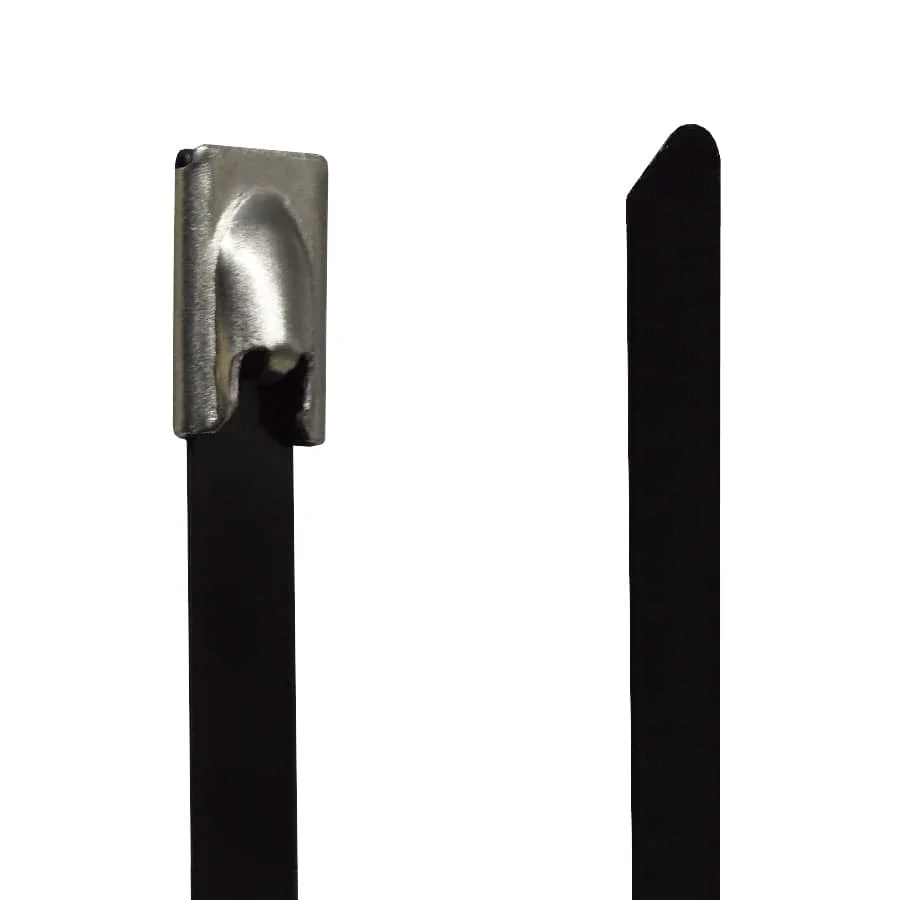 PVC304-46200 - 8" Standard PVC Coated Stainless Steel Cable Ties, 200lb Tensile Strength, 304 Grade, 50-Pack