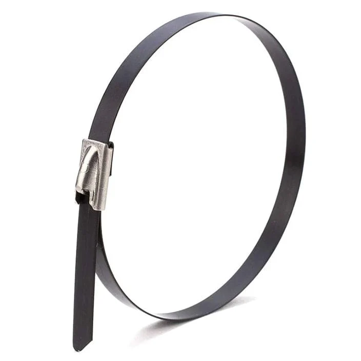PVC304-46200 - 8" Standard PVC Coated Stainless Steel Cable Ties, 200lb Tensile Strength, 304 Grade, 50-Pack - Image 2