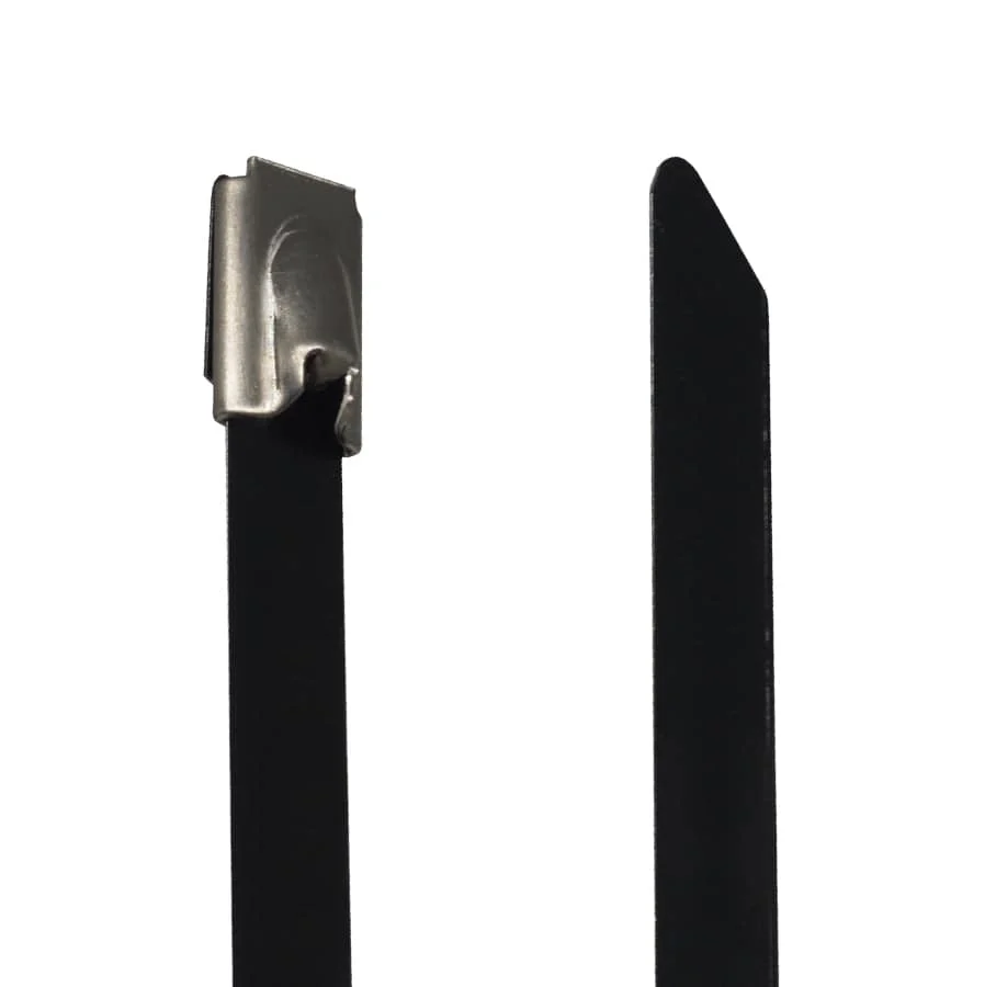PVC304-79300 - 12" Standard PVC Coated Stainless Steel Cable Ties, 200lb Tensile Strength, 304 Grade, 50-Pack