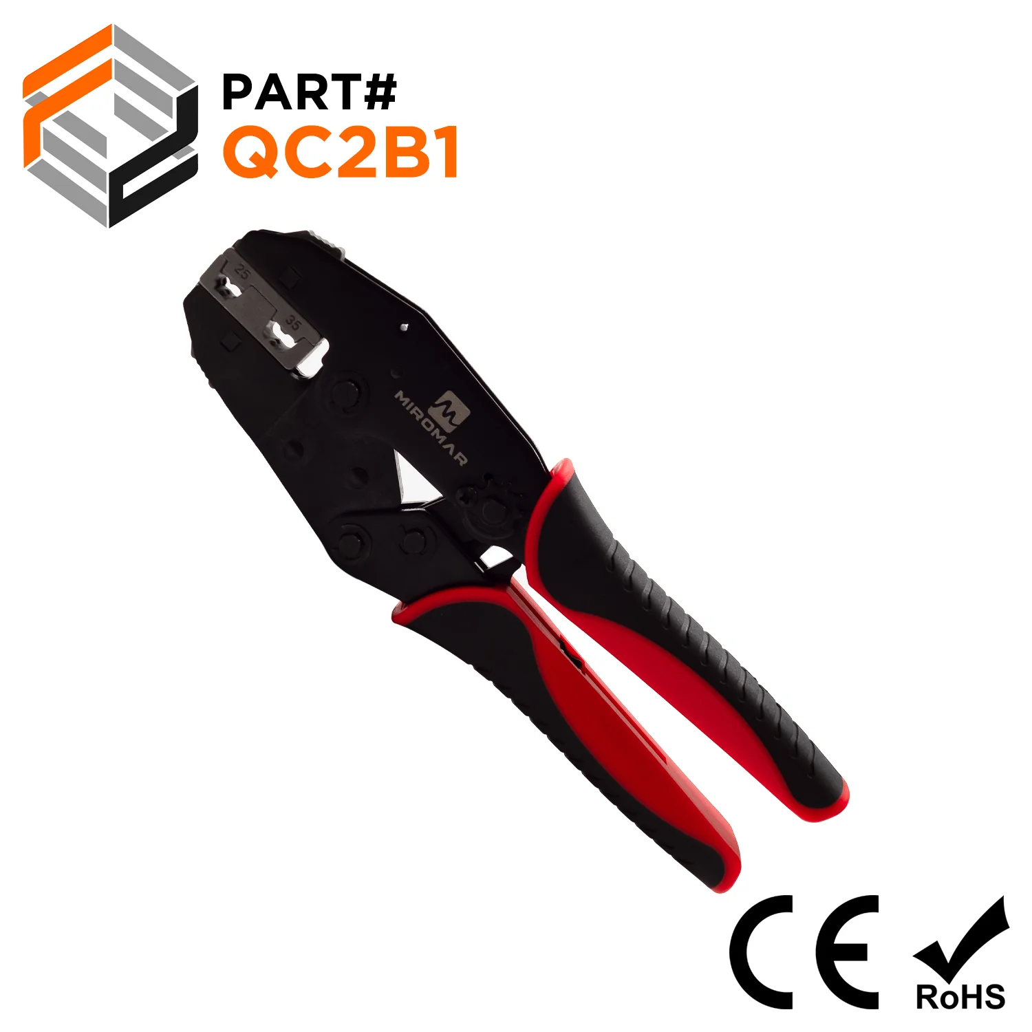 Quick-Change Tool & Die Set for Wire Ferrules (4 to 2 AWG) - QC2B1