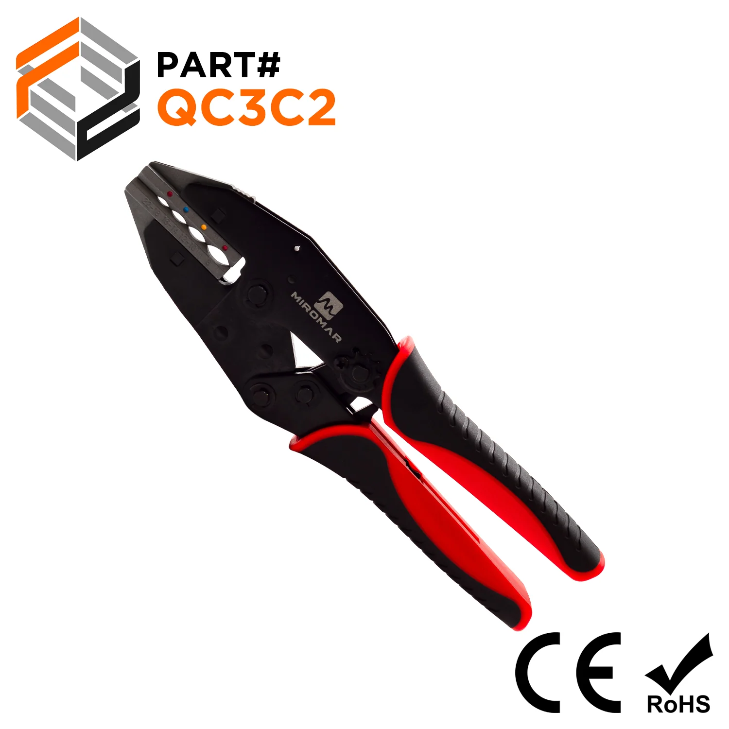 Quick-Change Tool & Die Set for Heat Shrink Butt Connectors (22 to 8 AWG) - QC3C2
