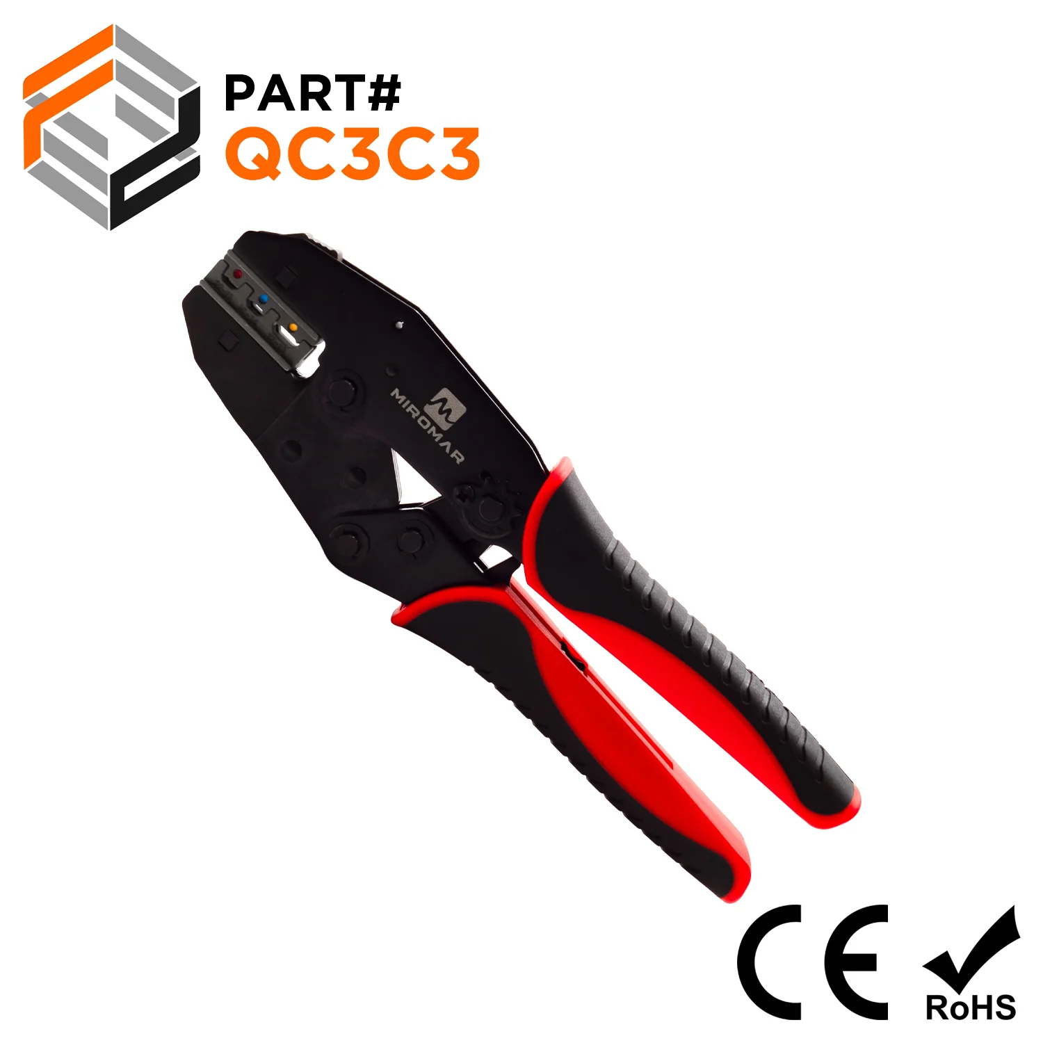 Quick-Change Tool & Die Set for Fully Insulated Quick Disconnects (22 to 10 AWG) - QC3C3