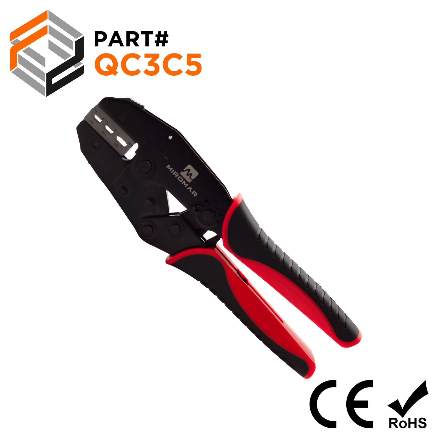 Quick-Change Tool & Die Set for Closed End Connectors & Heat Shrink Terminals (22 to 10 AWG) - QC3C5