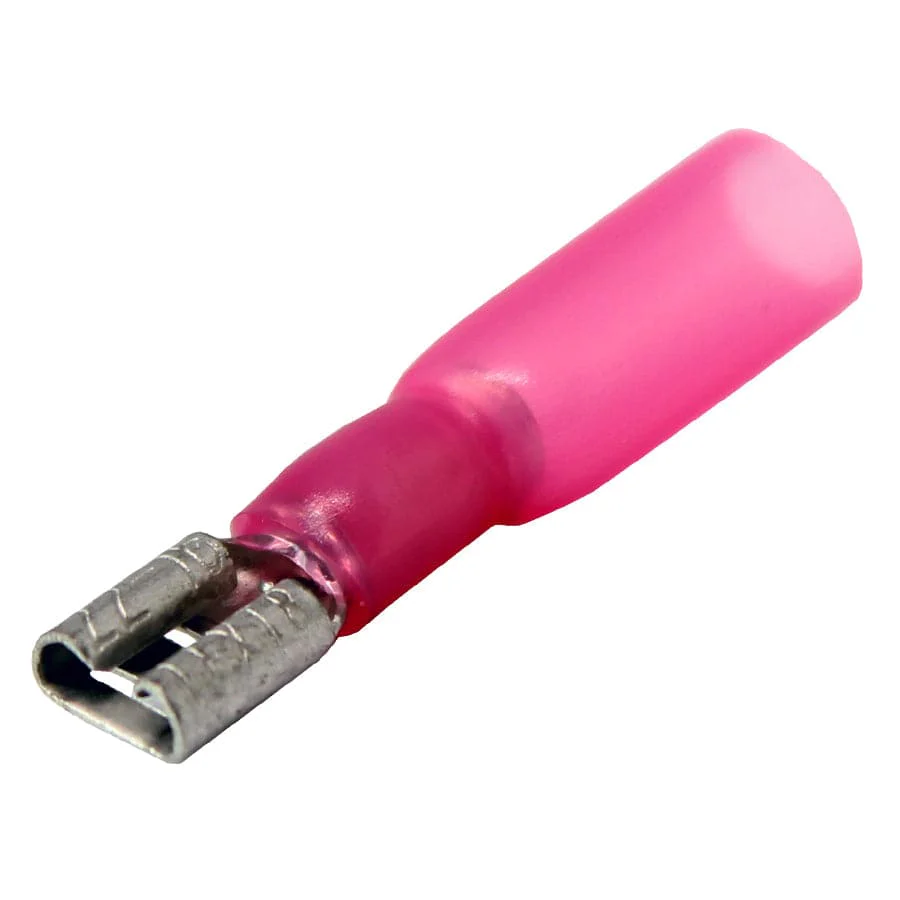22 to 16 AWG Heat Shrink Quick Disconnects, Female, Tab: 0.189", Polyolefin, 25 Pieces - QDSF100-48
