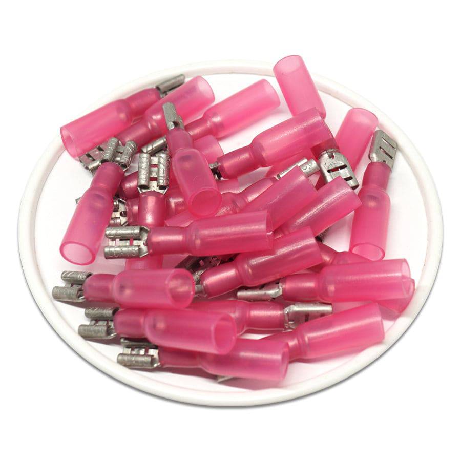 22 to 16 AWG Heat Shrink Quick Disconnects, Female, Tab: 0.189", Polyolefin, 25 Pieces - QDSF100-48 - Image 2